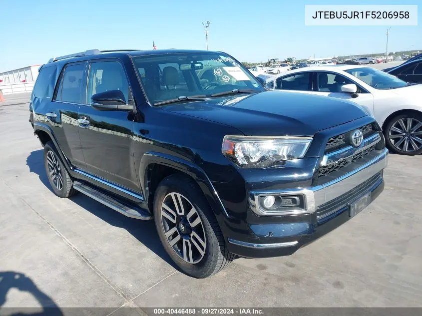 JTEBU5JR1F5206958 2015 Toyota 4Runner Limited