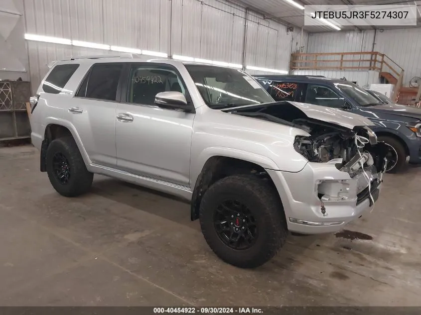 JTEBU5JR3F5274307 2015 Toyota 4Runner Limited