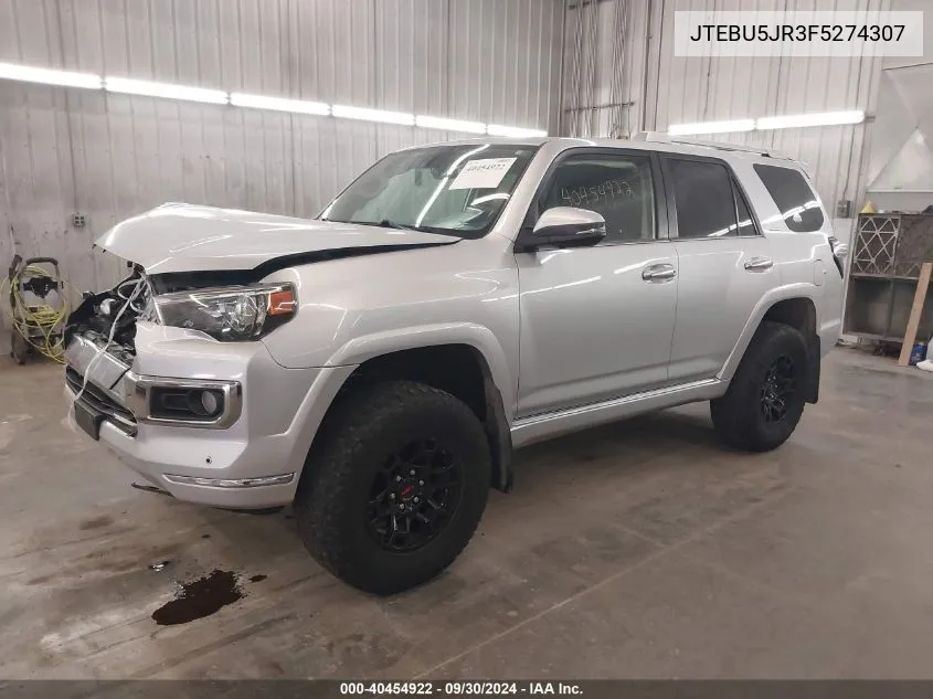 2015 Toyota 4Runner Limited VIN: JTEBU5JR3F5274307 Lot: 40454922