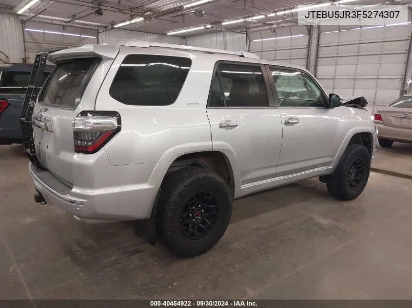 2015 Toyota 4Runner Limited VIN: JTEBU5JR3F5274307 Lot: 40454922