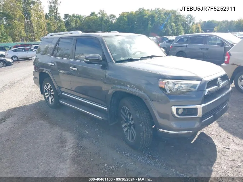 2015 Toyota 4Runner Limited VIN: JTEBU5JR7F5252911 Lot: 40461100