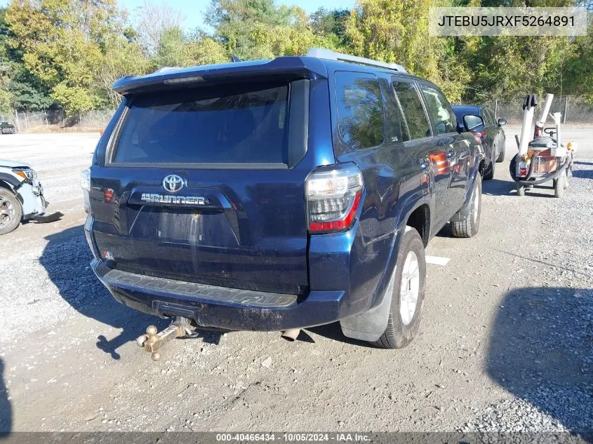 2015 Toyota 4Runner Sr5 VIN: JTEBU5JRXF5264891 Lot: 40466434