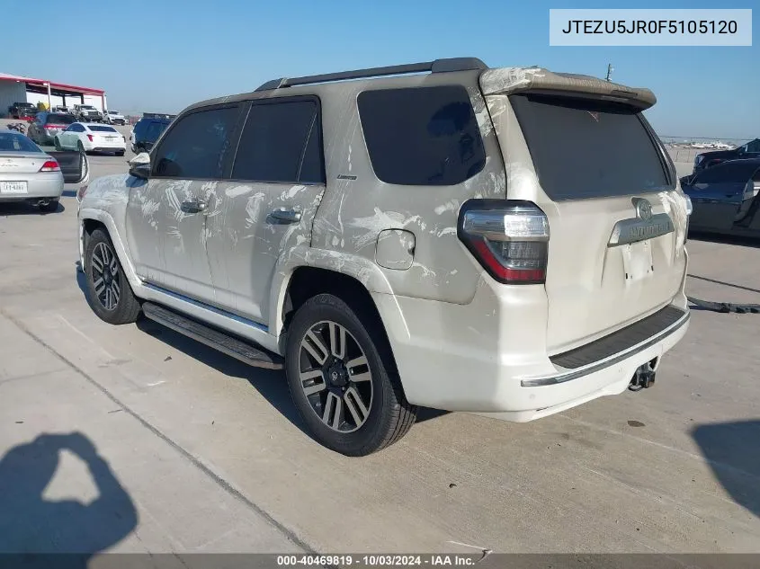 2015 Toyota 4Runner Limited VIN: JTEZU5JR0F5105120 Lot: 40469819