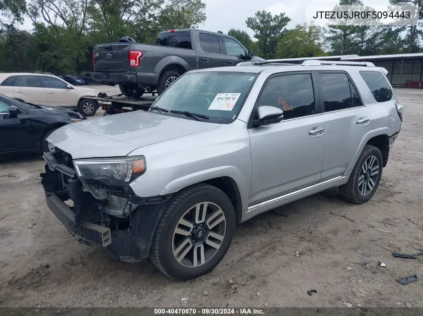 2015 Toyota 4Runner Limited VIN: JTEZU5JR0F5094443 Lot: 40470870