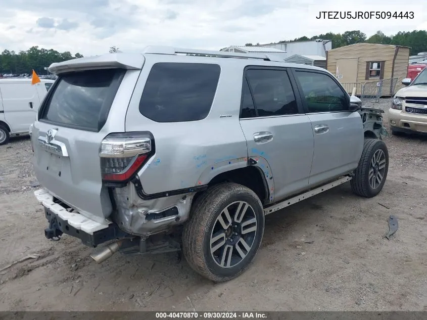 JTEZU5JR0F5094443 2015 Toyota 4Runner Limited