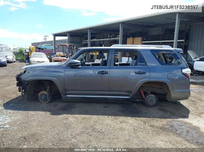 2015 Toyota 4Runner Limited/Sr5/Sr5 Premium/Trail/Trail Premium/Trd Pro VIN: JTEBU5JR1F5238597 Lot: 40471935