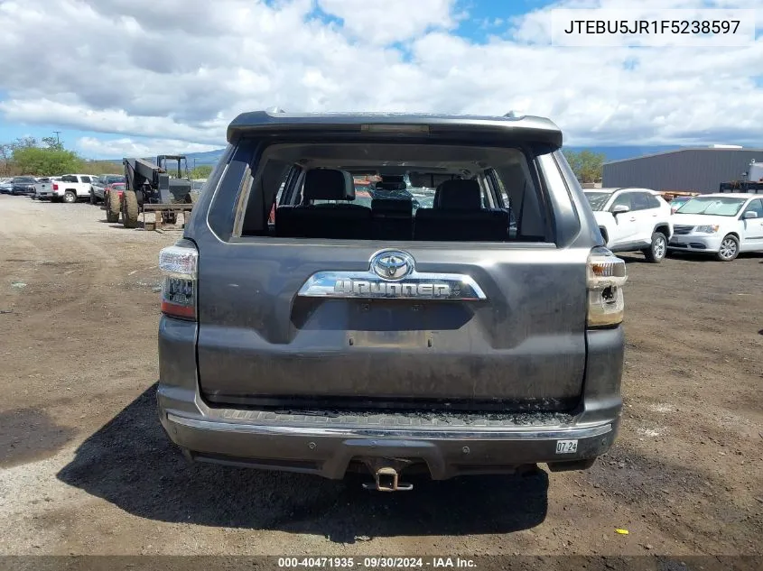 2015 Toyota 4Runner Limited/Sr5/Sr5 Premium/Trail/Trail Premium/Trd Pro VIN: JTEBU5JR1F5238597 Lot: 40471935