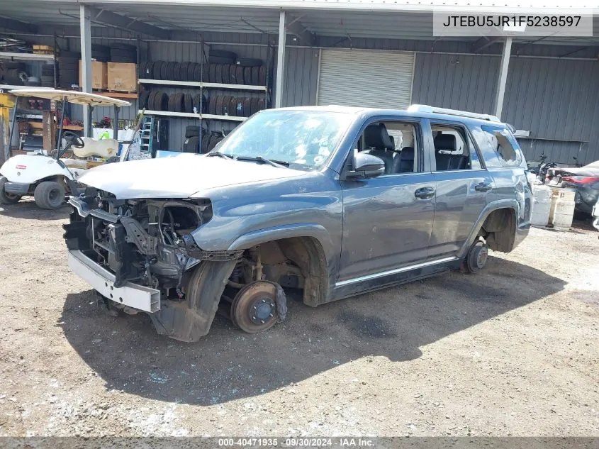 2015 Toyota 4Runner Limited/Sr5/Sr5 Premium/Trail/Trail Premium/Trd Pro VIN: JTEBU5JR1F5238597 Lot: 40471935