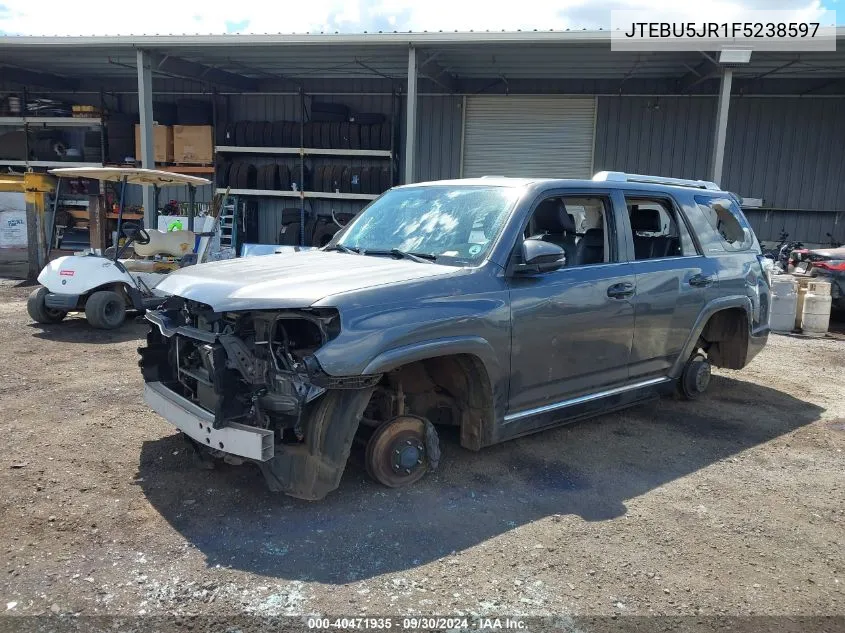 2015 Toyota 4Runner Limited/Sr5/Sr5 Premium/Trail/Trail Premium/Trd Pro VIN: JTEBU5JR1F5238597 Lot: 40471935