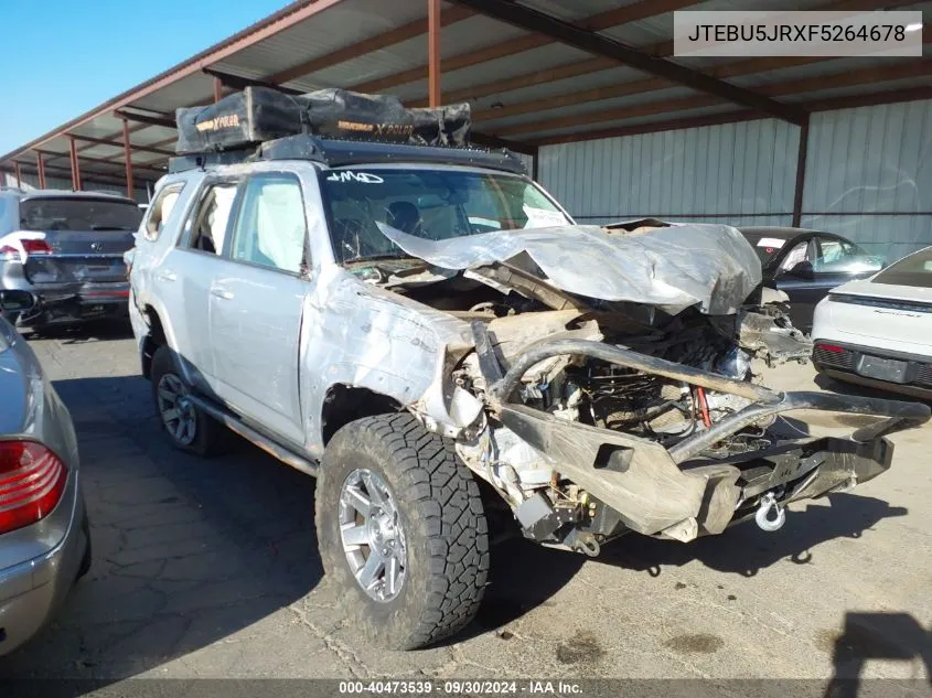 2015 Toyota 4Runner Trail VIN: JTEBU5JRXF5264678 Lot: 40473539