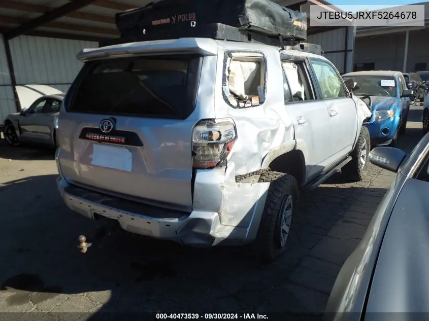 2015 Toyota 4Runner Trail VIN: JTEBU5JRXF5264678 Lot: 40473539