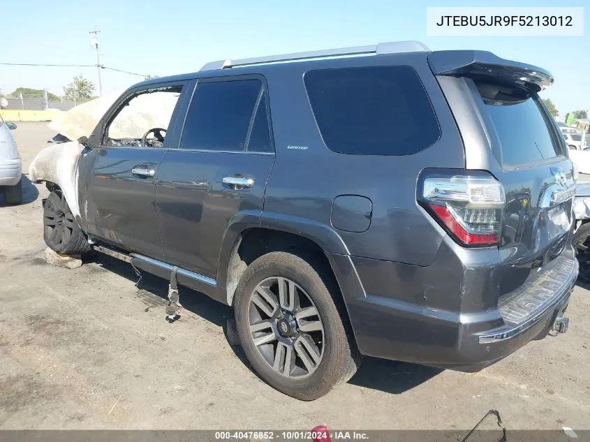 2015 Toyota 4Runner Limited VIN: JTEBU5JR9F5213012 Lot: 40476852