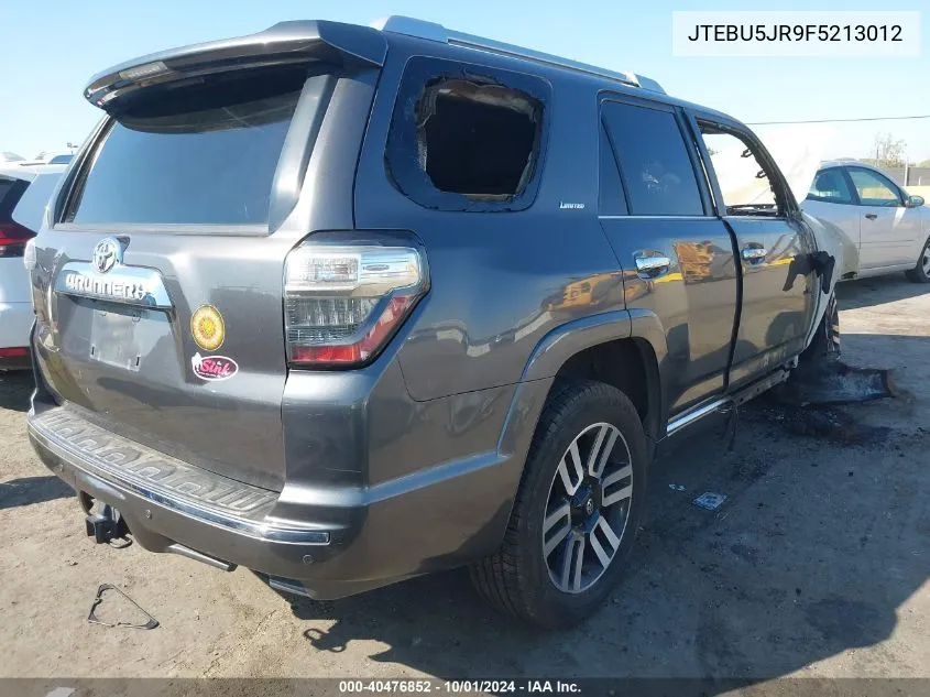 2015 Toyota 4Runner Limited VIN: JTEBU5JR9F5213012 Lot: 40476852