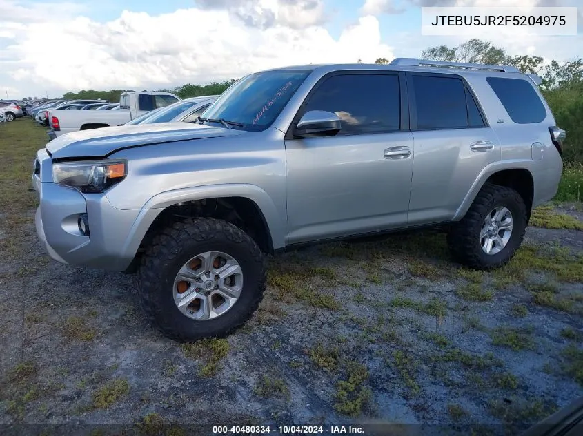 2015 Toyota 4Runner Sr5 VIN: JTEBU5JR2F5204975 Lot: 40480334