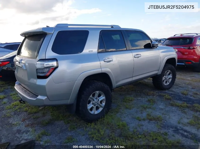 2015 Toyota 4Runner Sr5 VIN: JTEBU5JR2F5204975 Lot: 40480334