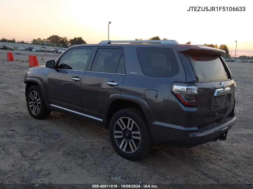 2015 Toyota 4Runner Limited VIN: JTEZU5JR1F5106633 Lot: 40511018