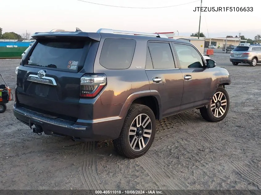 JTEZU5JR1F5106633 2015 Toyota 4Runner Limited