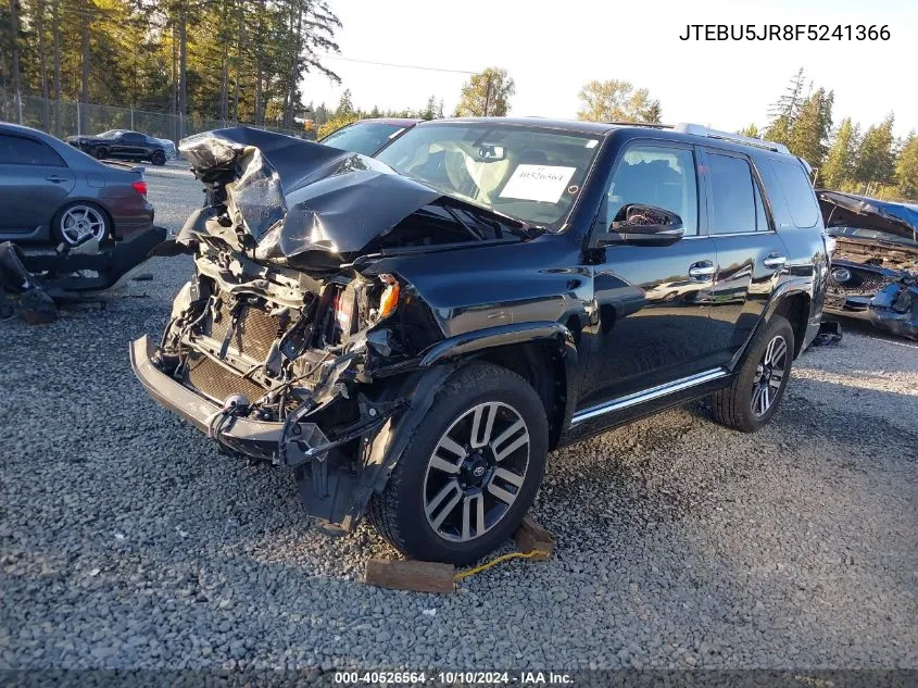 2015 Toyota 4Runner Limited VIN: JTEBU5JR8F5241366 Lot: 40526564