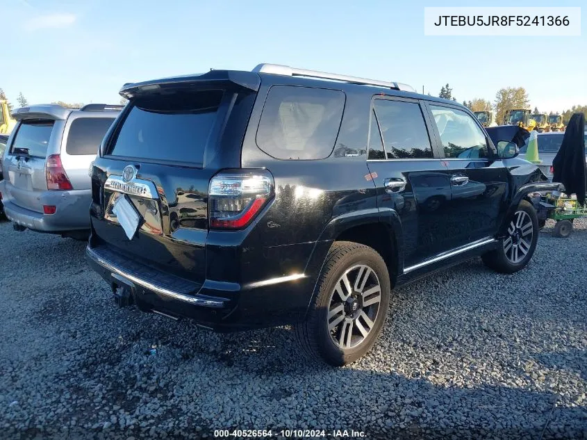 2015 Toyota 4Runner Limited VIN: JTEBU5JR8F5241366 Lot: 40526564