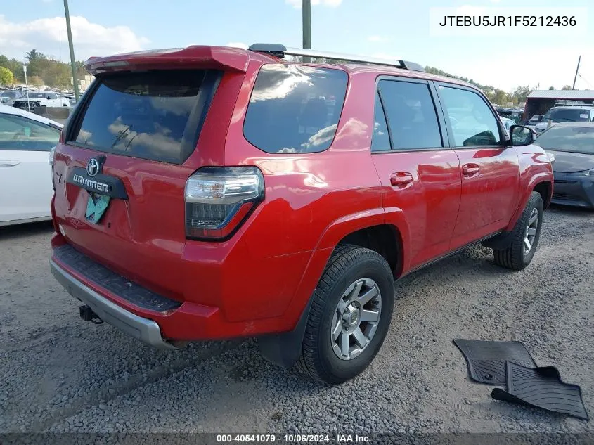 JTEBU5JR1F5212436 2015 Toyota 4Runner Trail