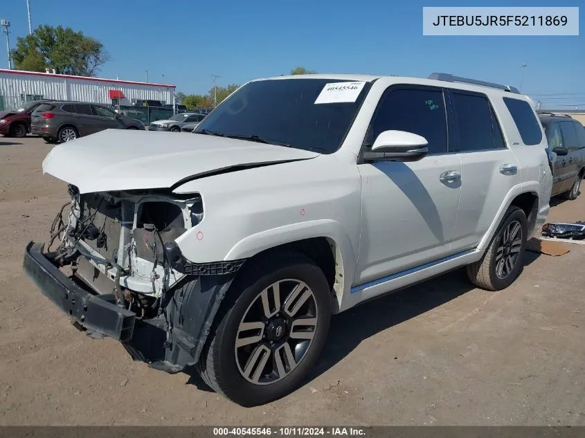 JTEBU5JR5F5211869 2015 Toyota 4Runner Limited