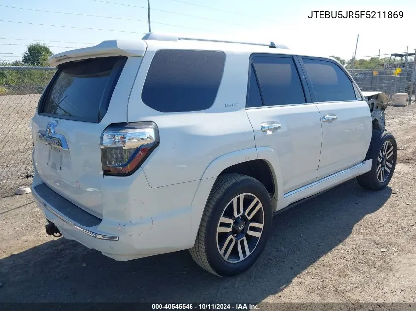 JTEBU5JR5F5211869 2015 Toyota 4Runner Limited