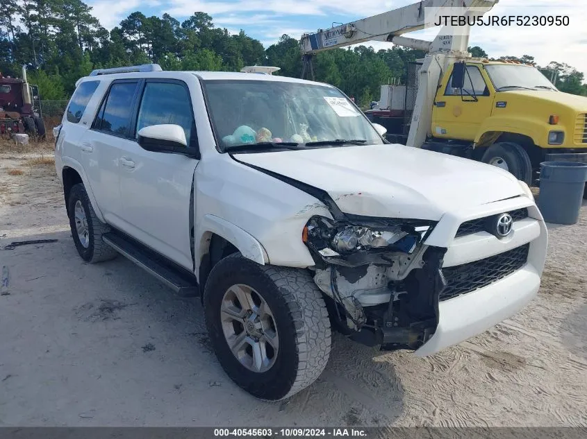 2015 Toyota 4Runner Sr5 VIN: JTEBU5JR6F5230950 Lot: 40545603