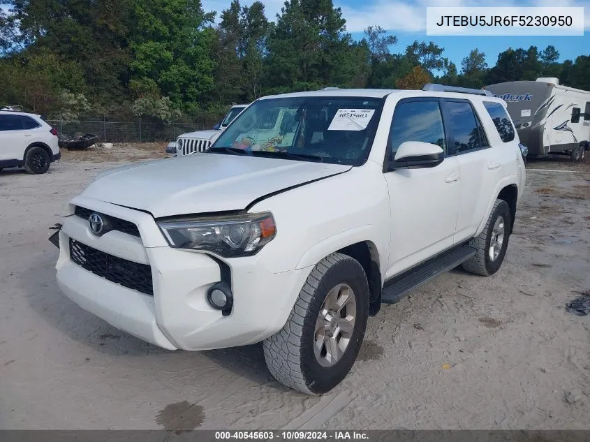 2015 Toyota 4Runner Sr5 VIN: JTEBU5JR6F5230950 Lot: 40545603