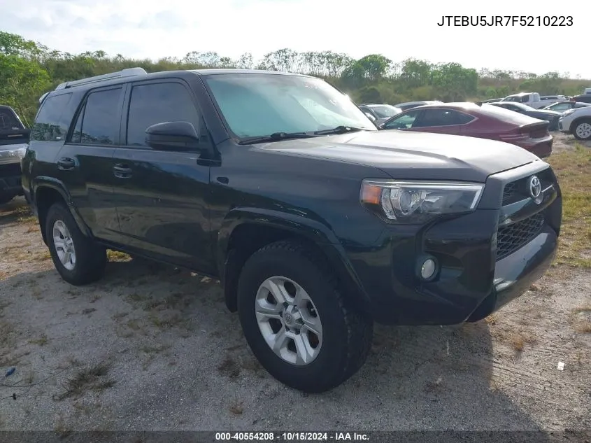 2015 Toyota 4Runner Sr5 VIN: JTEBU5JR7F5210223 Lot: 40554208