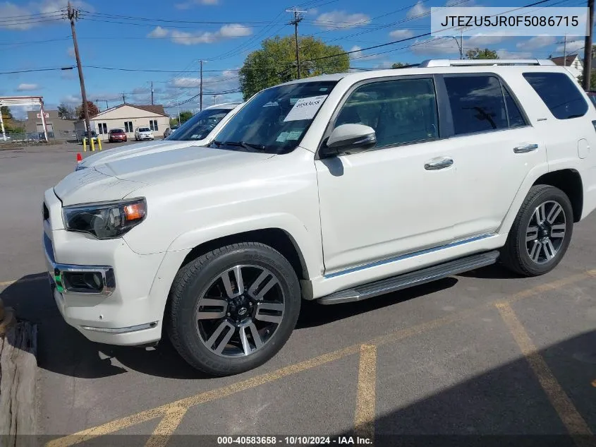 JTEZU5JR0F5086715 2015 Toyota 4Runner Limited