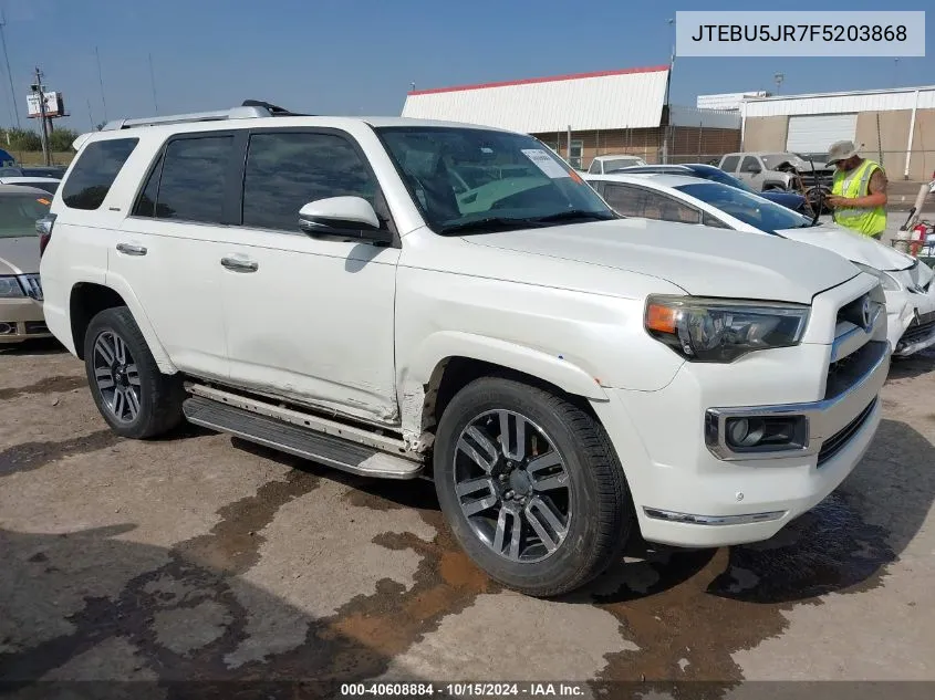 2015 Toyota 4Runner Limited VIN: JTEBU5JR7F5203868 Lot: 40608884