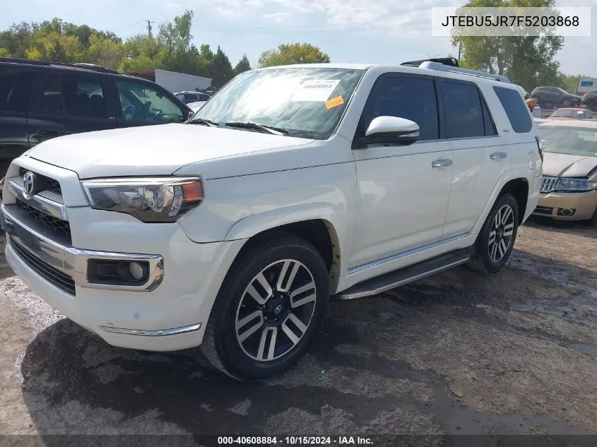 2015 Toyota 4Runner Limited VIN: JTEBU5JR7F5203868 Lot: 40608884