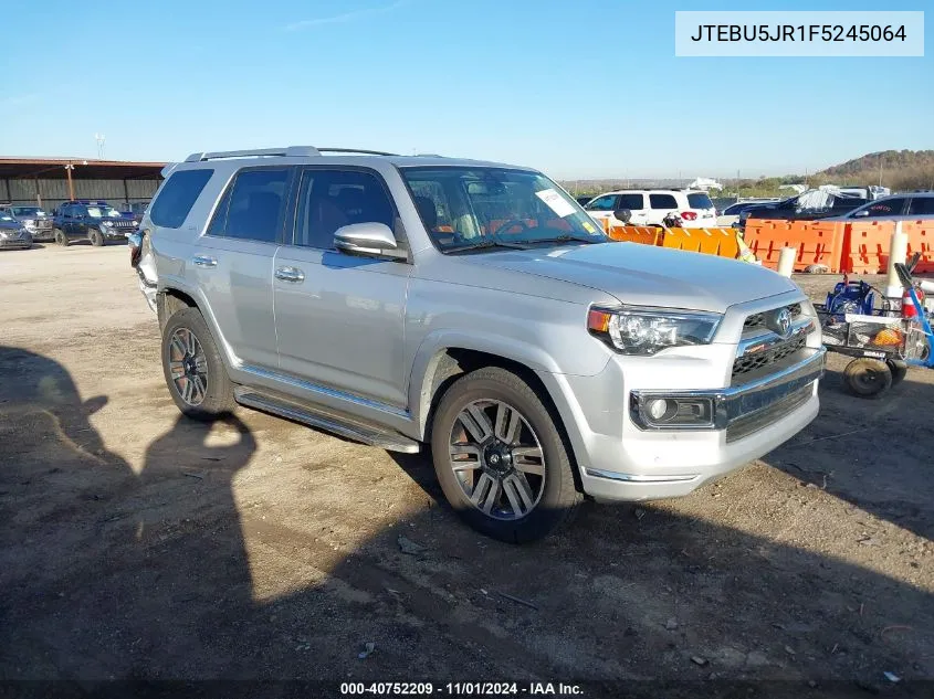 2015 Toyota 4Runner Limited VIN: JTEBU5JR1F5245064 Lot: 40752209