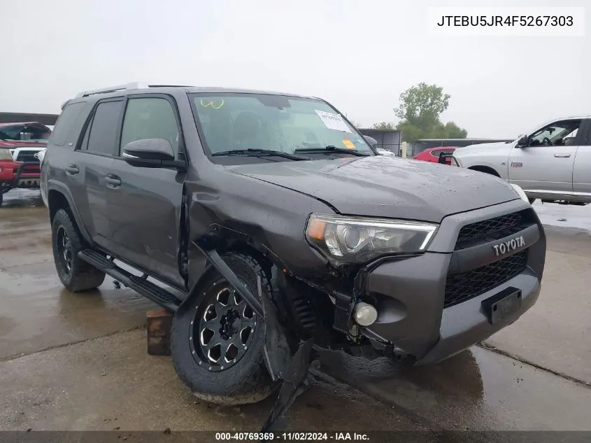 2015 Toyota 4Runner Sr5 Premium VIN: JTEBU5JR4F5267303 Lot: 40769369