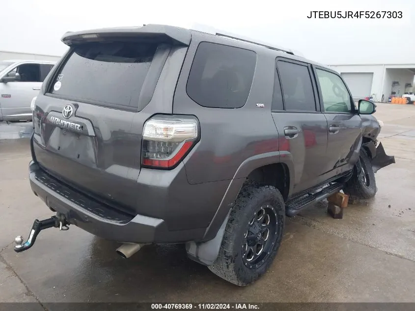 2015 Toyota 4Runner Sr5 Premium VIN: JTEBU5JR4F5267303 Lot: 40769369