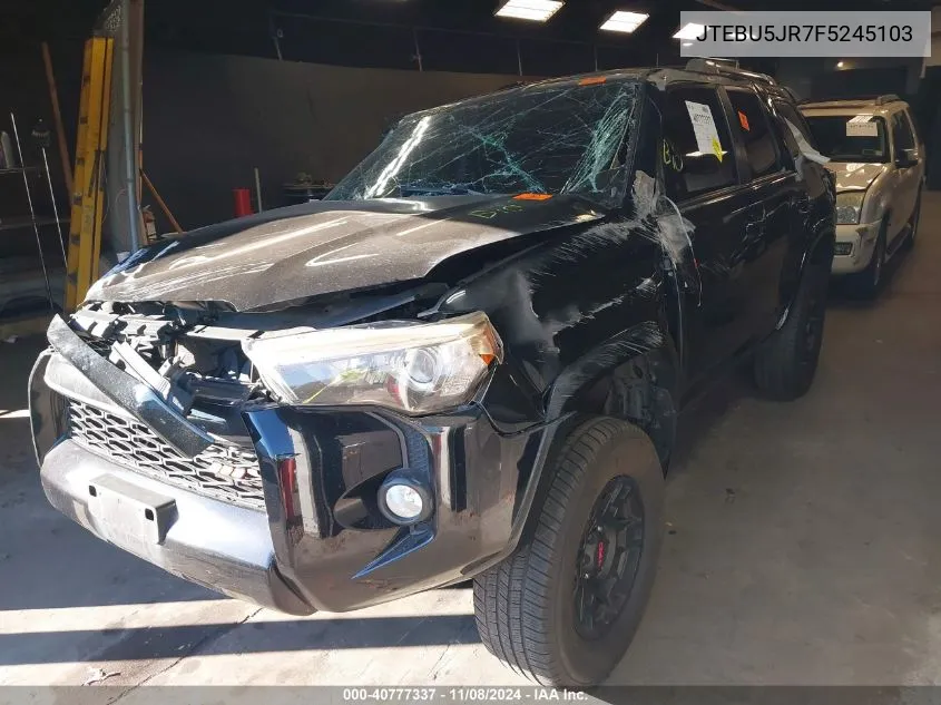 2015 Toyota 4Runner Sr5 VIN: JTEBU5JR7F5245103 Lot: 40777337