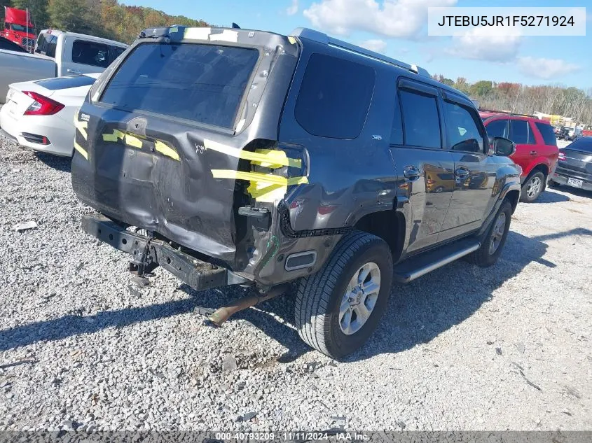 2015 Toyota 4Runner Sr5 Premium VIN: JTEBU5JR1F5271924 Lot: 40793209