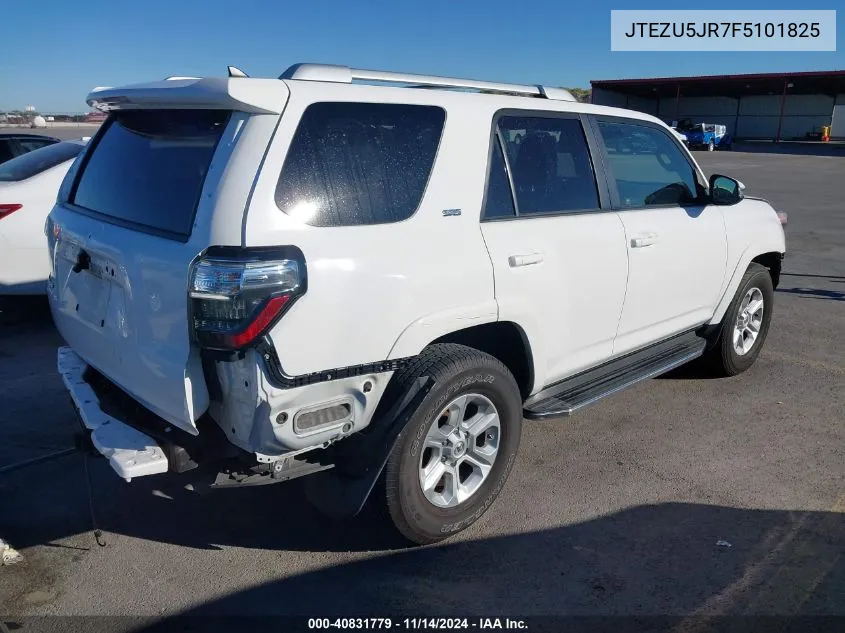 2015 Toyota 4Runner Sr5 Premium VIN: JTEZU5JR7F5101825 Lot: 40831779