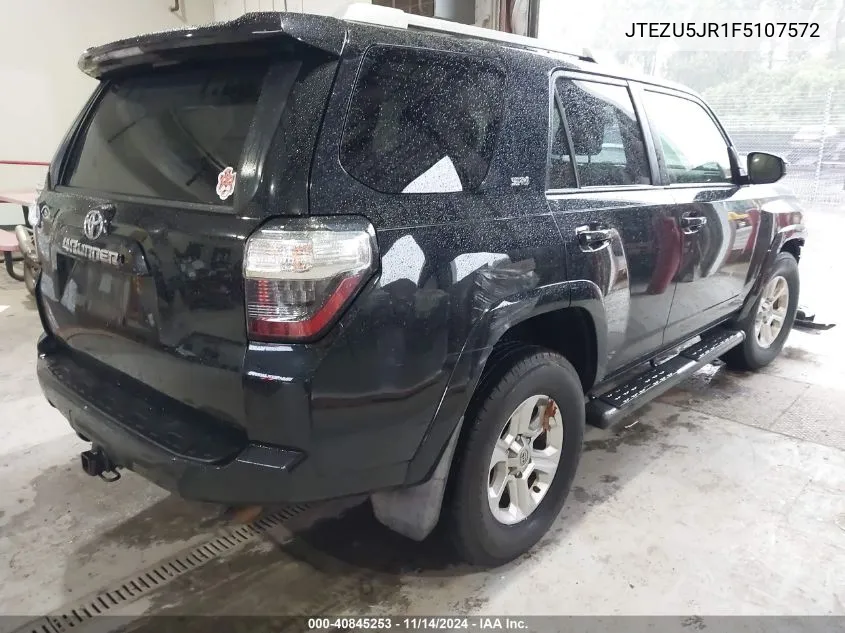 2015 Toyota 4Runner Sr5 VIN: JTEZU5JR1F5107572 Lot: 40845253