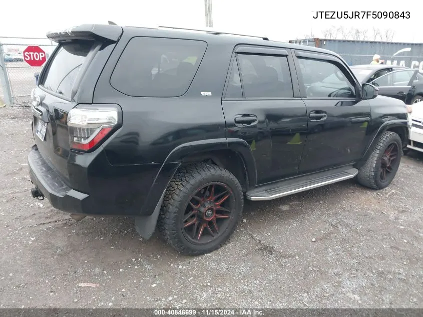 2015 Toyota 4Runner Sr5 VIN: JTEZU5JR7F5090843 Lot: 40846699