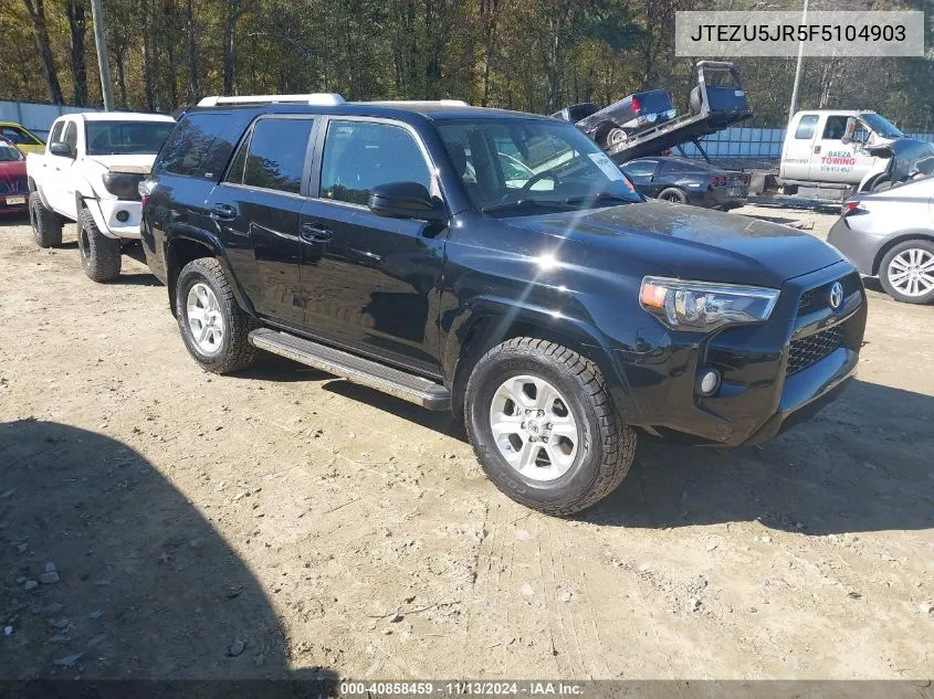 2015 Toyota 4Runner Sr5 VIN: JTEZU5JR5F5104903 Lot: 40858459