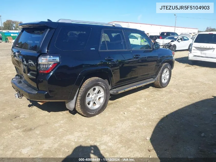 2015 Toyota 4Runner Sr5 VIN: JTEZU5JR5F5104903 Lot: 40858459