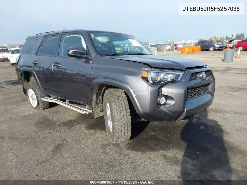 2015 Toyota 4Runner Sr5 VIN: JTEBU5JR5F5257038 Lot: 40861807