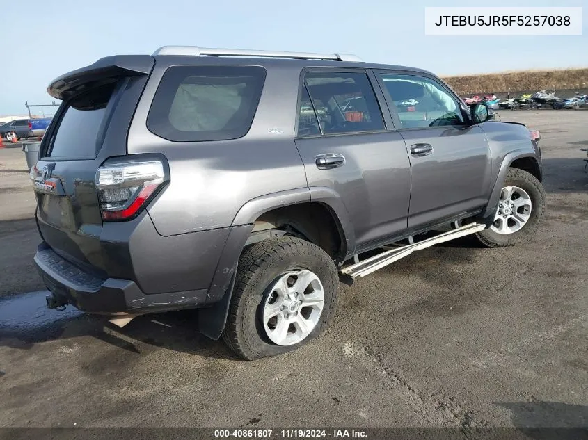 2015 Toyota 4Runner Sr5 VIN: JTEBU5JR5F5257038 Lot: 40861807