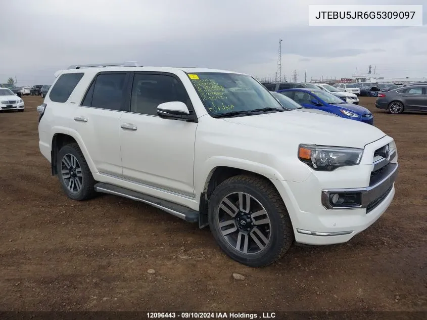 2016 Toyota 4Runner Sr5 Prem/Ltdl/Trail/Trd VIN: JTEBU5JR6G5309097 Lot: 12096443