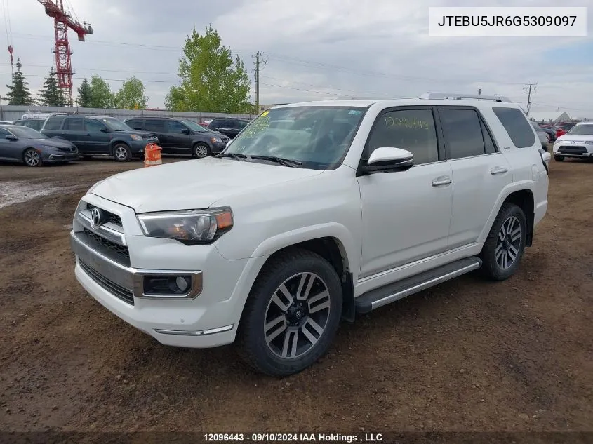 2016 Toyota 4Runner Sr5 Prem/Ltdl/Trail/Trd VIN: JTEBU5JR6G5309097 Lot: 12096443