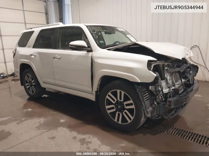 JTEBU5JR9G5344944 2016 Toyota 4Runner Limited