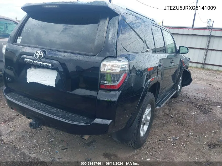 2016 Toyota 4Runner Sr5 VIN: JTEZU5JRXG5141009 Lot: 39687461