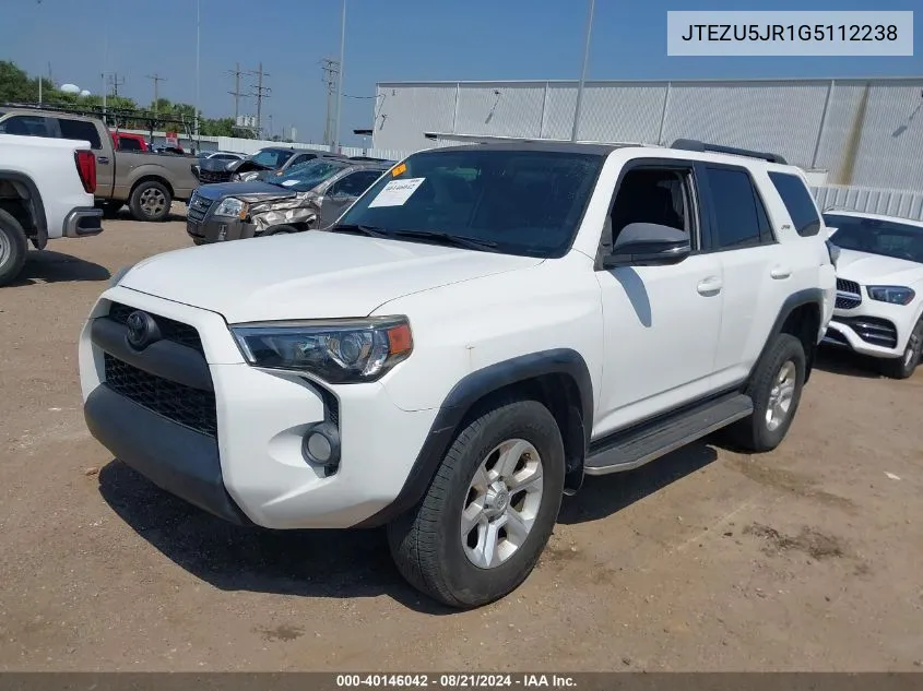 JTEZU5JR1G5112238 2016 Toyota 4Runner Sr5 Premium