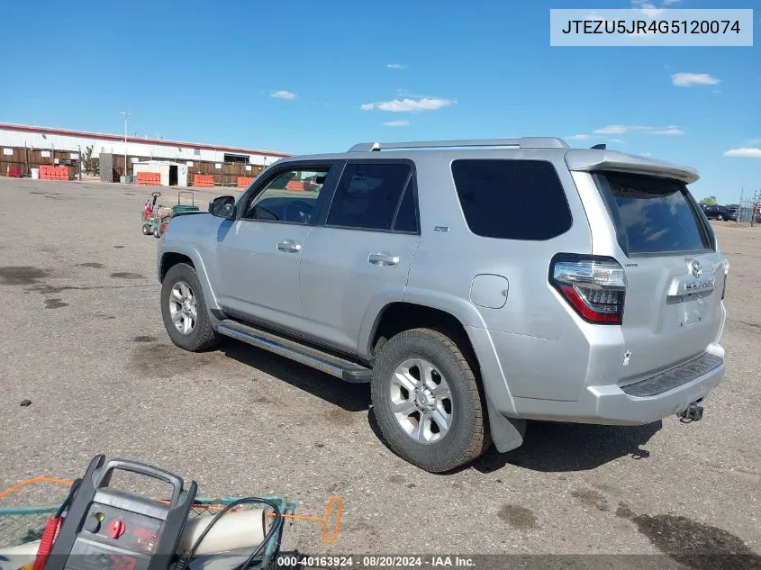 JTEZU5JR4G5120074 2016 Toyota 4Runner Sr5